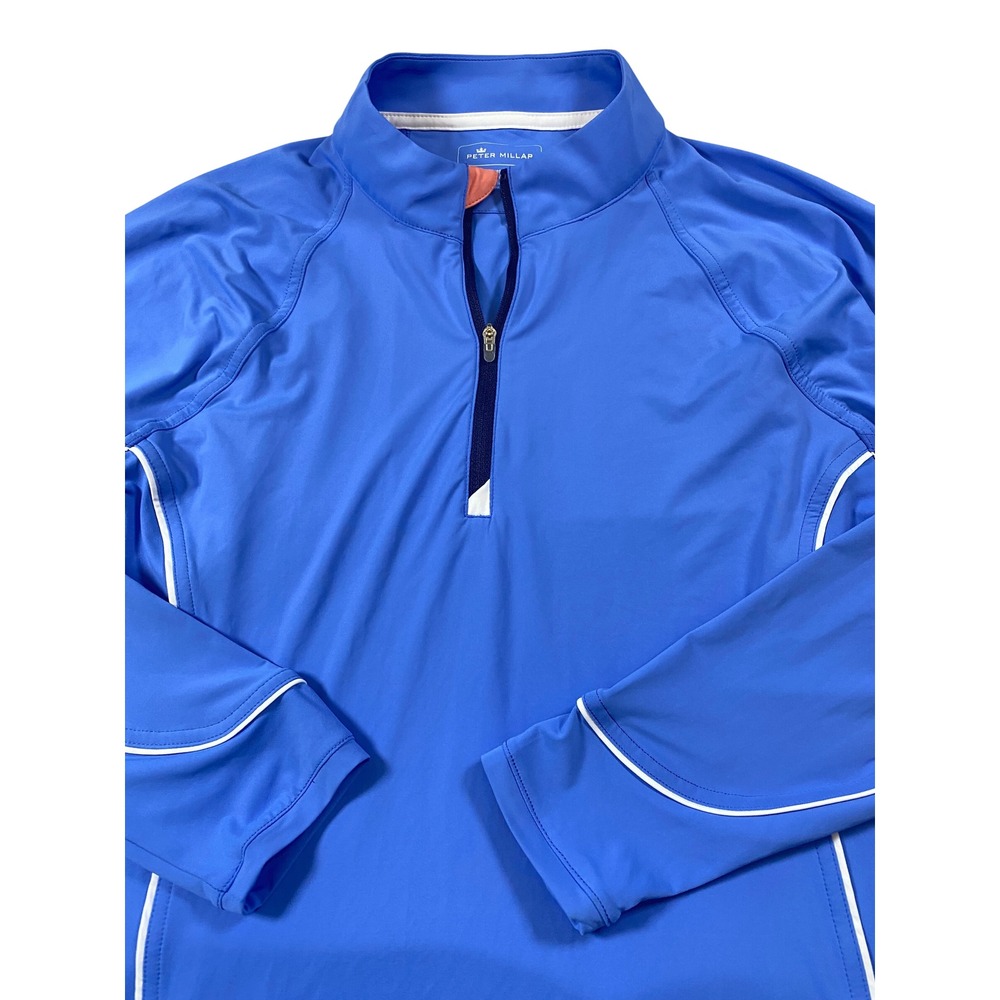 Peter Millar‎ Blue Quarter Zip Pullover UPF 50+ Sun Protection Women's Large L